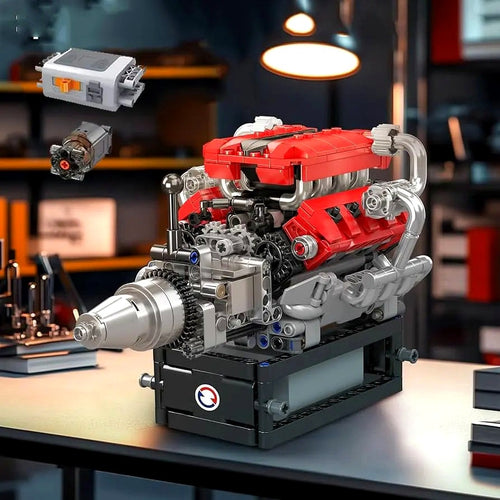 Model Silnika V8 - zestaw konstrukcyjny DIY