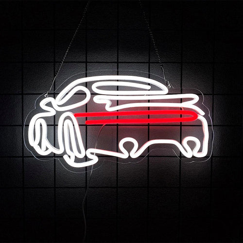 Neon LED samochodowy - biało-czerwony